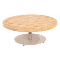 Volta teak salontafel centrale poot latte 80 cm. Ø (H 30) - thumbnail