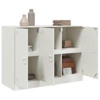 Dressoir 99x39x73 cm staal wit - thumbnail