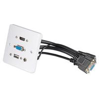 LINDY 60220 HDMI / VGA / USB / Jackplug Adapter [1x HDMI, VGA, USB-A, Jackplug female 3,5 mm - 1x HDMI, VGA, USB-A, Jackplug female 3,5 mm] Wit - thumbnail