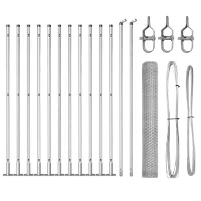 VidaXL Afrasteringspaal zilver 25 x 0,8 m (25 mm gaas) staal