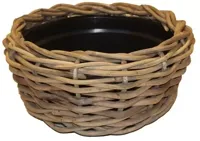 Drypot CI rotan d56h26cm grijs Van der Leeden - Van der leeden - thumbnail