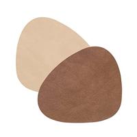 LIND DNA Nupo Double Curve Onderzetters 4st. - brown/sand - thumbnail