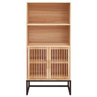 Hoge kast 60x35x125 cm bewerkt hout - thumbnail