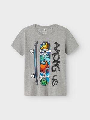 Name it zomer shirt jongens - grijs - Nkmfocus
