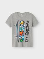 Name it zomer shirt jongens - grijs - Nkmfocus - thumbnail