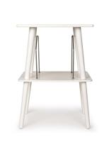 Crosley Manchester White tafeltje voor platenspeler en platen 50 albums - thumbnail