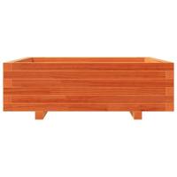 VidaXL Plantenbak 80x80x26,5 cm massief grenenhout wasbruin - thumbnail