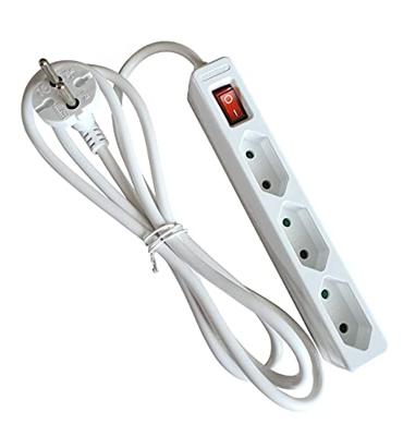 AS Schwabe 11312 Stekkerdoos met schakelaar Wit Contourstekker 1 stuk(s)