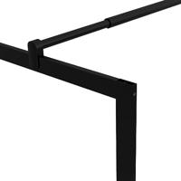VidaXL Inloopdouchewand 90x195 cm gehard glas zwart - thumbnail