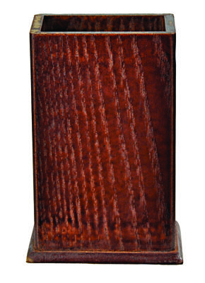 Houten Eetstokjes Houder - Donkerbruin Natuurlijk Hout - 9 x 14 cm Houten Eetstokjes Houder - Donkerbruin Natuurlijk Hout - 9 x 14 cm