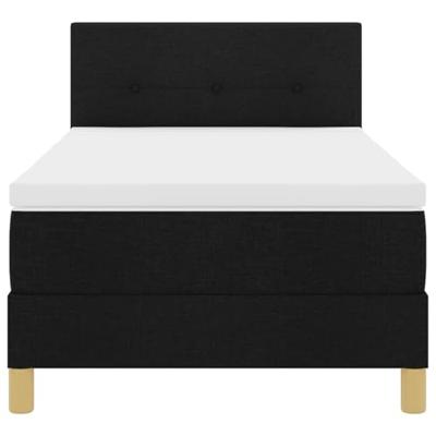 Boxspringbed met matras en LED stof zwart 100x200 cm