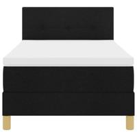 Boxspringbed met matras en LED stof zwart 100x200 cm - thumbnail