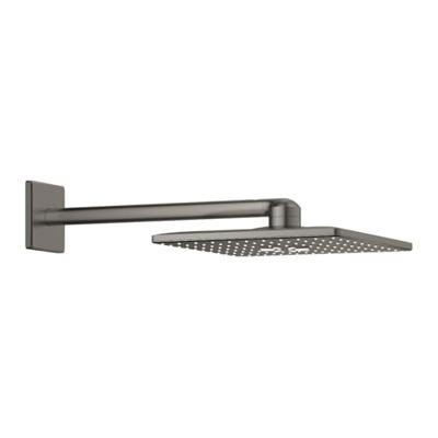 Regendoucheset GROHE Rainshower SmartActive Cube 31 cm met Wandarm Hard Graphite Geborsteld