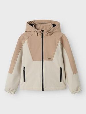 Name it winter softshell jas jongens - beige - NknAlf