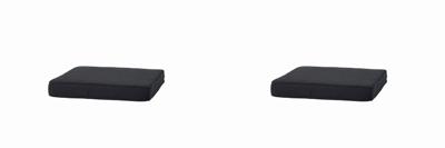 Kussen Lounge luxe 73x73 Basic zwart (2 stuks) Madison - Madison