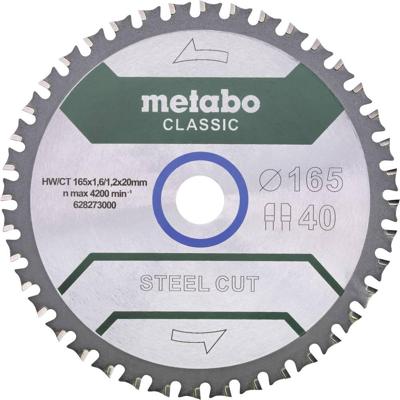 Metabo Accessoires Cirkelzaagblad Steel Cut Classic Ø165x20 Z40 WZ 4? - 628273000 Metabo Accessoires Cirkelzaagblad Steel Cut Classic Ø165x20 Z40 WZ 4? - 628273000