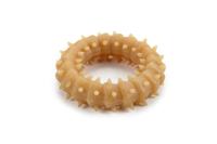 Rubberen ring voor puppy hondenspeeltje naturel 8 cm - thumbnail
