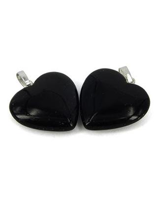 Ruben Robijn Hanger hart 20 mm onyx 1 Stuks