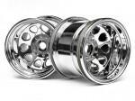 Classic king wheel chrome (56x51mm/2pcs) - thumbnail