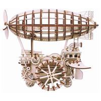 Robotime modelbouwpakket Zeppelin Airship hout Knutselen - thumbnail