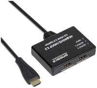 SpeaKa Professional SP-9443508 1 + 2 poorten HDMI-splitter Zwart - thumbnail