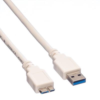 VALUE USB 3.2 Gen 1 kabel, type, A M - Micro B M, wit, 0,15 m VALUE USB 3.2 Gen 1 kabel, type, A M - Micro B M, wit, 0,15 m