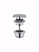 Hotbath Afvoerclick Click Waste Pal Met Schroef Vierkant Geborsteld Nikkel - thumbnail