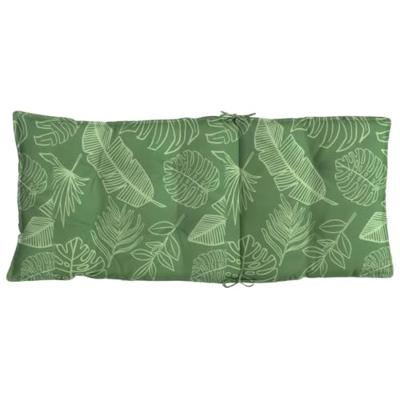 VidaXL Stoelkussens 2 st hoge rug bladpatroon oxford stof