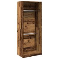 Kledingkast 80x50x200 cm bewerkt hout oud hout - thumbnail