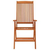 Tuinstoelen 8 st inklapbaar massief eucalyptushout - thumbnail