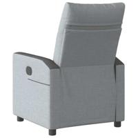 Fauteuil elektrisch verstelbaar stof lichtgrijs - thumbnail