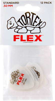 Dunlop 428P50 Tortex Flex Standard Plectrum 0.50mm 12-Pack