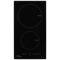 VidaXL Inductiekookplaat met 2 kookzones aanraakbediening 3500 w glas - thumbnail
