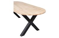 WOOOD Ovale Eettafel 'Tablo' met X-poot, 220 x 90cm - thumbnail