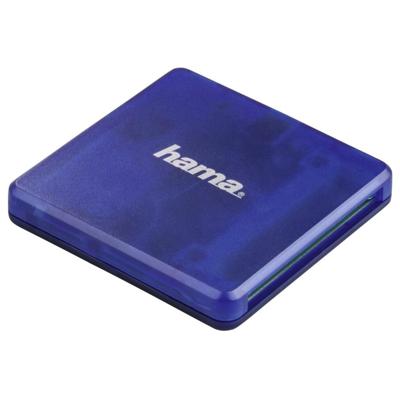 Hama USB-2.0-multi-kaartlezer SD/microSD/CF Blauw Hama USB-2.0-multi-kaartlezer SD/microSD/CF Blauw
