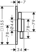 Hansgrohe DuoTurn Q kraan inbouw voor 1 functie, chroom - thumbnail