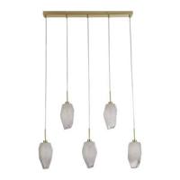 Searchlight 5-lichts hanglampRocky met wit glas - 23145-5SB - thumbnail