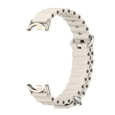 Ocean siliconen bandje - Beige - Xiaomi Smart Band 8 & 9 Ocean siliconen bandje - Beige - Xiaomi Smart Band 8 & 9