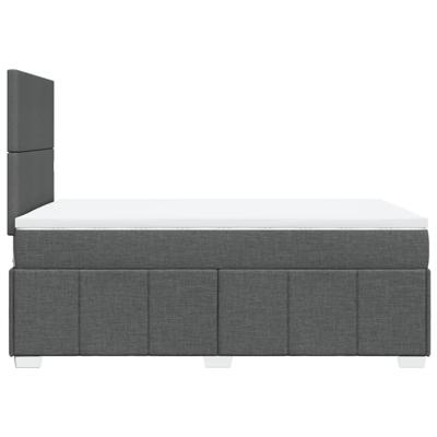 Boxspring met matras stof donkergrijs 120x200 cm - thumbnail