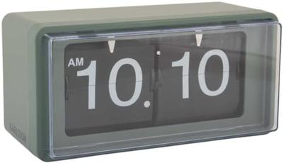 Karlsson Wand/tafelklok Retro Boxed Flip Jungle Green