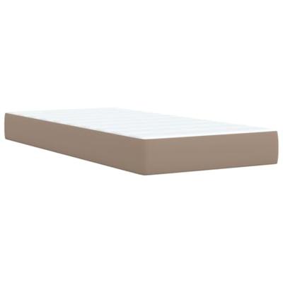 Boxspring met matras kunstleer cappuccinokleurig 100x200 cm