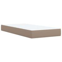 Boxspring met matras kunstleer cappuccinokleurig 100x200 cm - thumbnail