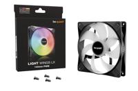 BeQuiet LIGHT WINGS LX 140mm PWM PC-ventilator Zwart (b x h x d) 140 x 140 x 25 mm Incl. LED-verlichting - thumbnail
