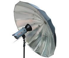 BRESSER SM-09 Jumbo Paraplu 162 cm zilver/zwart