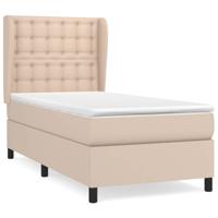 Boxspring met matras kunstleer cappuccinokleurig 80x200 cm - thumbnail