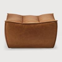 Ethnicraft Hocker 'N701' Leder, 70 x 70cm, kleur Old Saddle - thumbnail