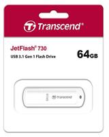 Transcend JetFlash® 730 USB-stick 64 GB Wit TS64GJF730 USB-A 3.2 Gen 1 - thumbnail