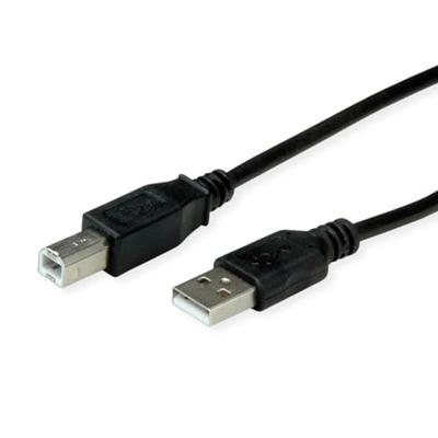 ROLINE RM USB 2.0 kabel, Type A-B, zwart, 1,8 m