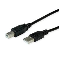 ROLINE RM USB 2.0 kabel, Type A-B, zwart, 1,8 m - thumbnail