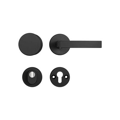 AXA AXA set veiligheidsbeslag voordeur ronde knop/kruk met kerntrekbeveiliging SKG3 - aluminium/zwart AXA AXA set veiligheidsbeslag voordeur ronde knop/kruk met kerntrekbeveiliging SKG3 - aluminium/zwart